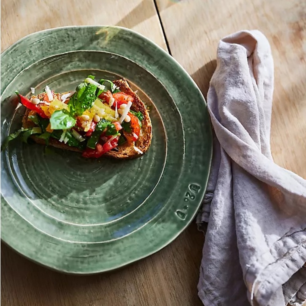 Anthropologie Glenna Side Plates Green